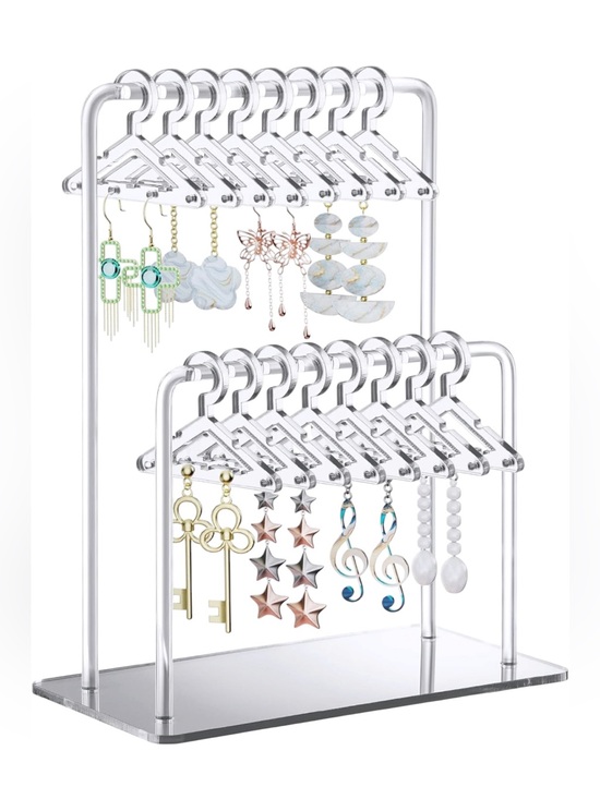 Other - Acrylic Double-Tier Earring Organizer Stand & Display